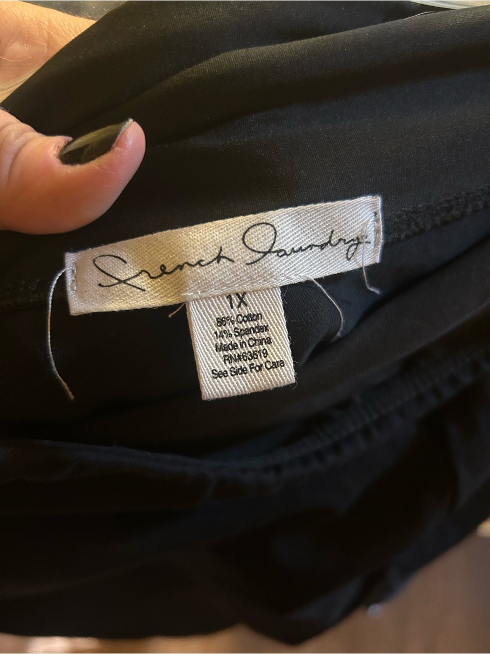French Laundry Black Womens Leggings 1x - Picture 4 of 4
